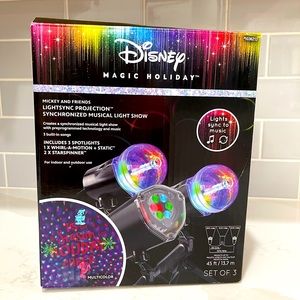Christmas Lights Disney Holiday Mickey Projection Musical synced! (BRAND NEW)